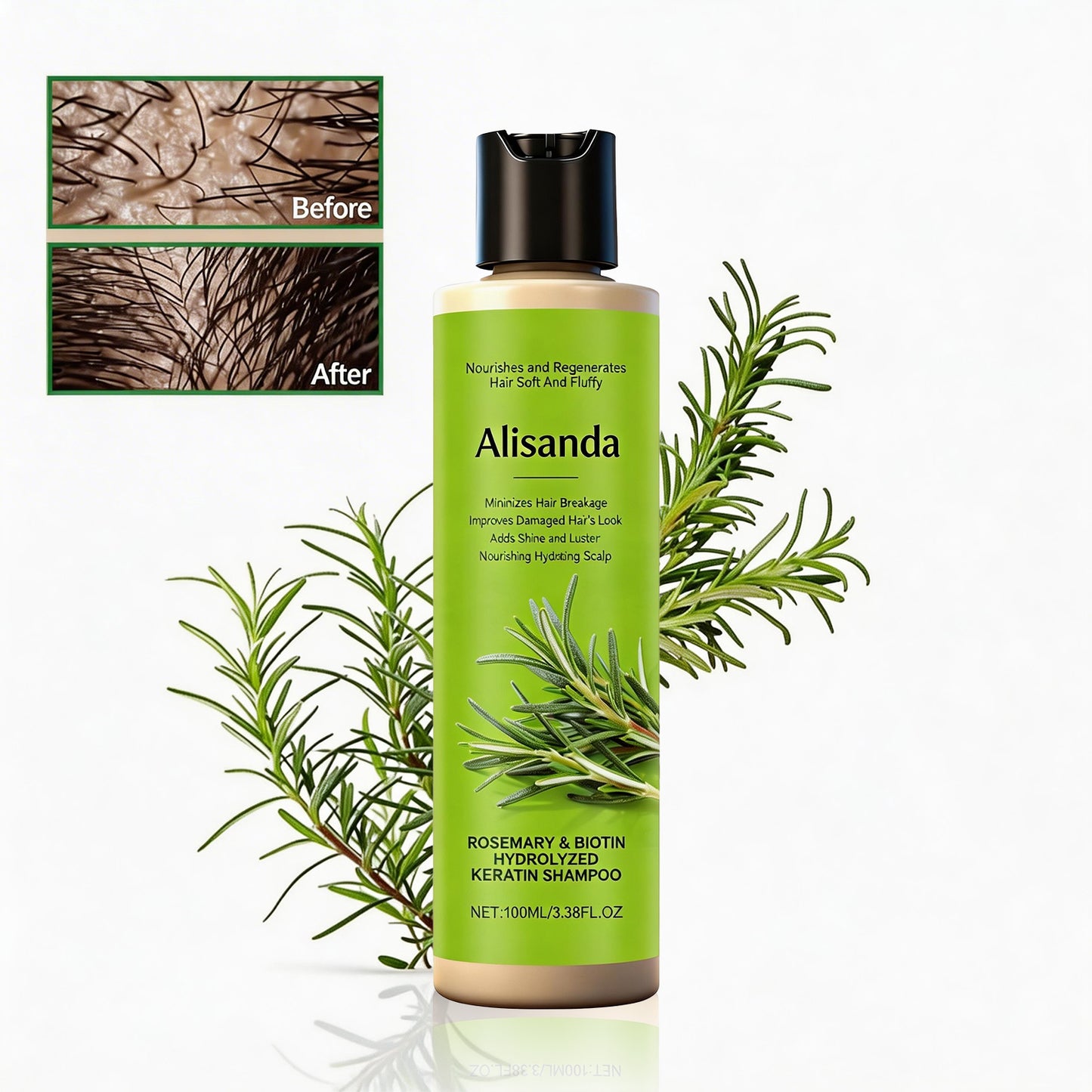 🔥LAST DAY 50% OFF - 🎅Alisanda® Organic Rosemary Hair Growth Shampoo
