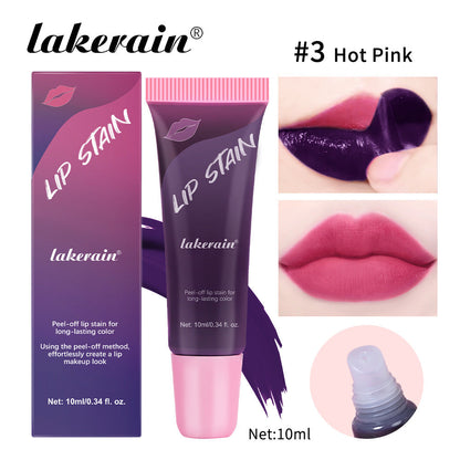 Peel-off lip gloss, matte peel-off lip color,non-sticky tattoo-style lip color,highly pigmented waterproof lip makeup