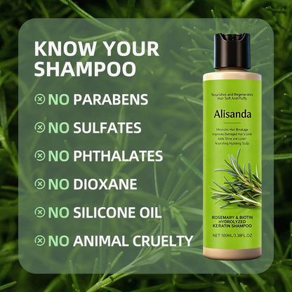 🔥LAST DAY 50% OFF - 🎅Alisanda® Organic Rosemary Hair Growth Shampoo