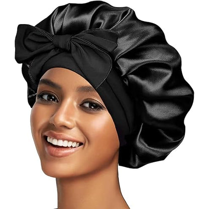 LOVILDS™ Silk Bow Sleep Bonnet-Trending Sleep Cap That Protects & Beautifies Your Hair