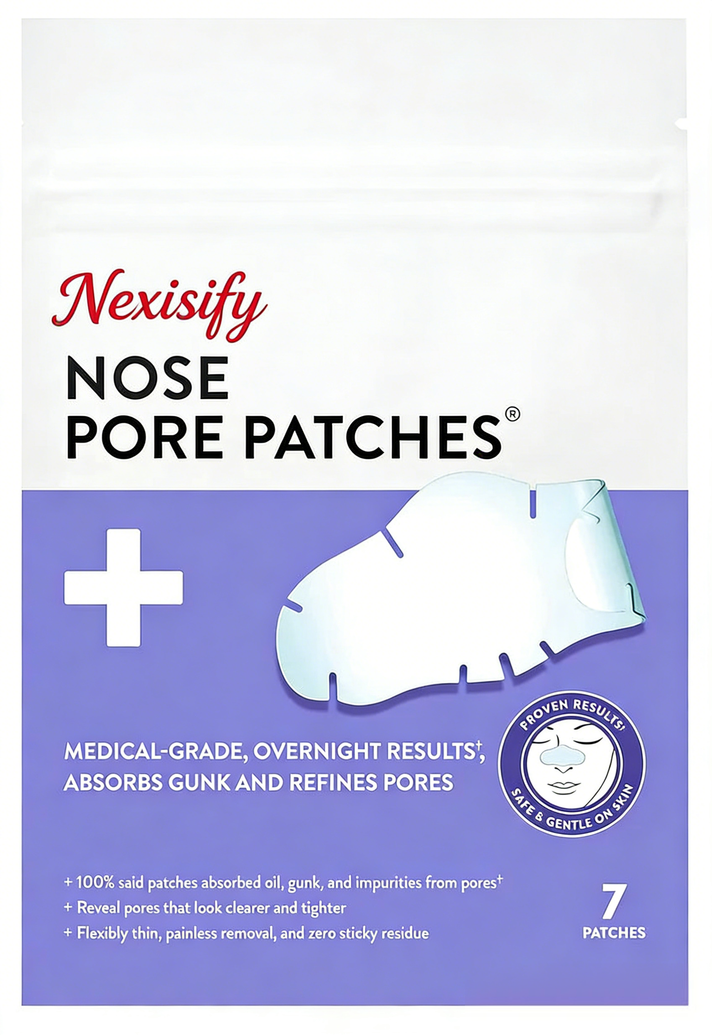 Nose Pore Patches from Nexisify - Hydrocolloid Blackhead Remover Pore Strips - Overnight Pimple Patch - Korean Skincare