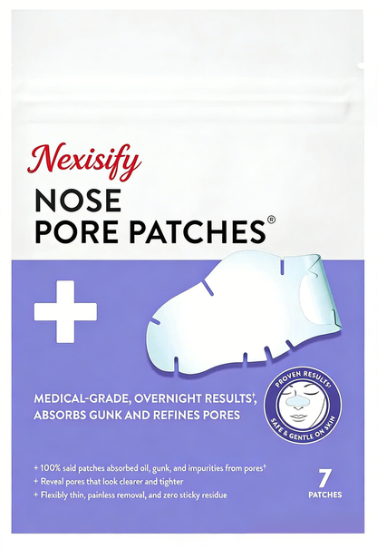 Nose Pore Patches from Nexisify - Hydrocolloid Blackhead Remover Pore Strips - Overnight Pimple Patch - Korean Skincare