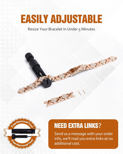 🔥Hot Sale-Copper Bracelets for Women. Pure Copper Magnetic Bracelet with 3800 Gauss Effective Magnets