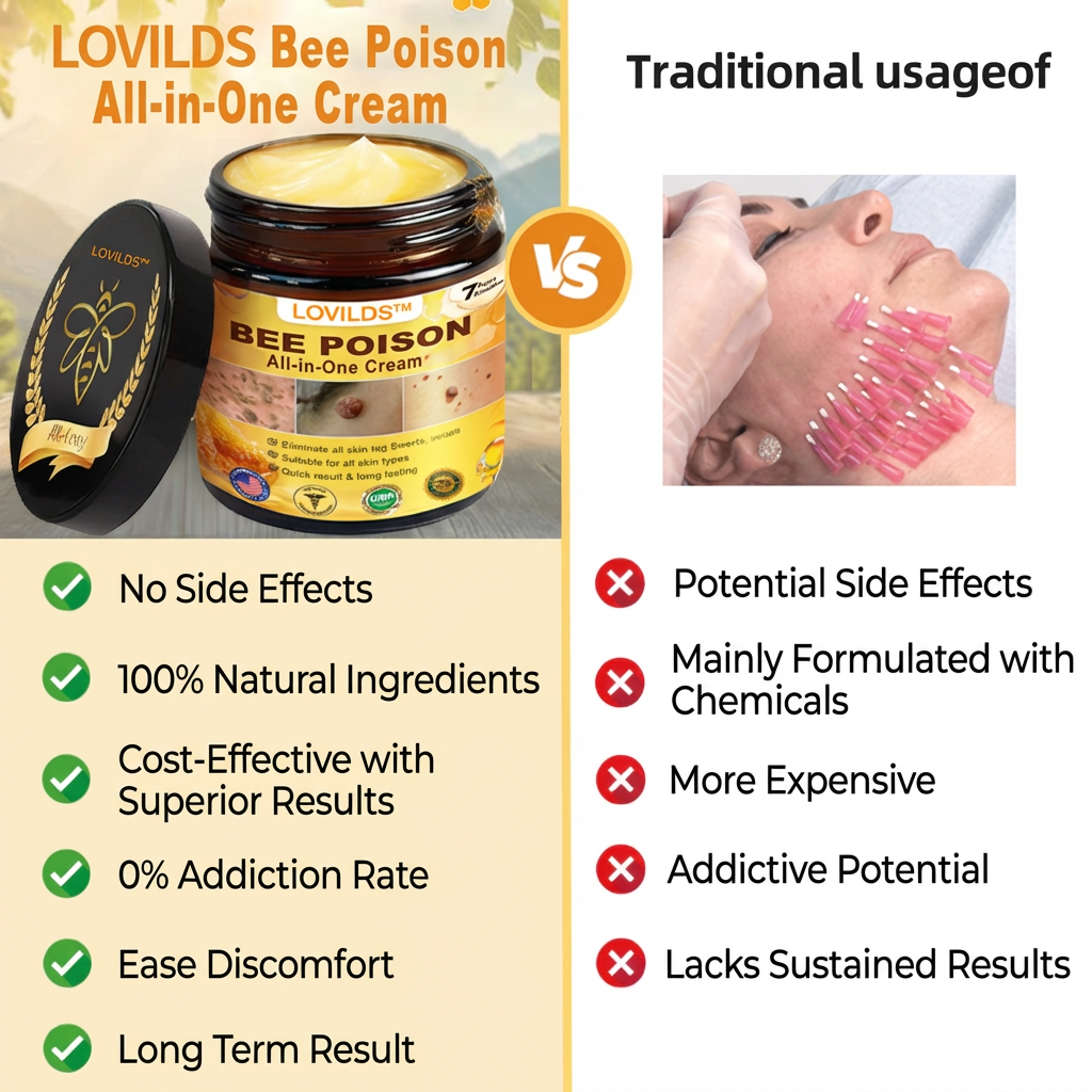 （🔥LAST DAY SALE-80% OFF)🥇👩‍⚕️LOVILDS™ Bee Poison All-in-One Cream US Dermatologist Approved 👨‍⚕️
