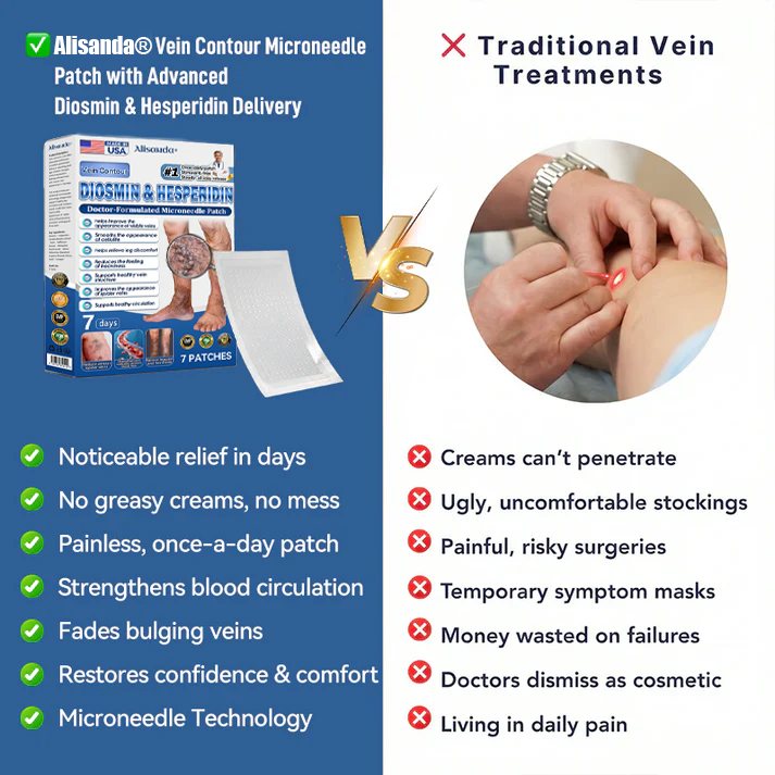 Alisanda® 𝑽𝗲𝗶𝙣 𝘾𝐨𝐧𝘁𝗼𝙪𝙧 𝙈𝙞𝐜𝐫𝒐𝒏𝒆𝗲𝗱𝗹𝙚 𝙋𝙖𝐭𝐜𝒉 𝒘𝒊𝘁𝗵 𝗔𝙙𝙫𝙖𝙣𝙘𝐞𝐝 𝐃𝒊𝒐𝒔𝗺𝙞𝐧 & 𝑯𝒆𝘀𝗽𝗲𝙧𝙞𝙙𝙞𝐧 𝐃𝒆𝒍𝒊𝒗𝗲𝗿𝙮🌿𝟕-𝐃𝐚𝐲 𝐕𝐢𝐬𝐢𝐛𝐥𝐞 𝐑𝐞𝐬𝐮𝐥𝐭𝐬 𝐟𝐨𝐫 𝐕𝐚𝐫𝐢𝐜𝐨𝐬𝐞 𝐕𝐞𝐢𝐧𝐬 — 𝗔𝗱𝘃𝗮𝗻𝗰𝗲𝗱 𝗛𝗲𝗿𝗯𝗮𝗹 𝗕𝗹𝗲𝗻𝗱 𝗧𝗮𝗿𝗴𝗲𝘁𝘀 𝗦𝗽𝗶𝗱𝗲𝗿 𝗩𝗲𝗶𝗻𝘀 & 𝗥𝗲𝗹𝗶𝗲𝘃𝗲𝘀 𝗛𝗲𝗮𝘃𝘆, 𝗧𝗶𝗿𝗲𝗱 𝗟𝗲𝗴𝘀