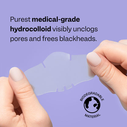 Nose Pore Patches from Nexisify - Hydrocolloid Blackhead Remover Pore Strips - Overnight Pimple Patch - Korean Skincare